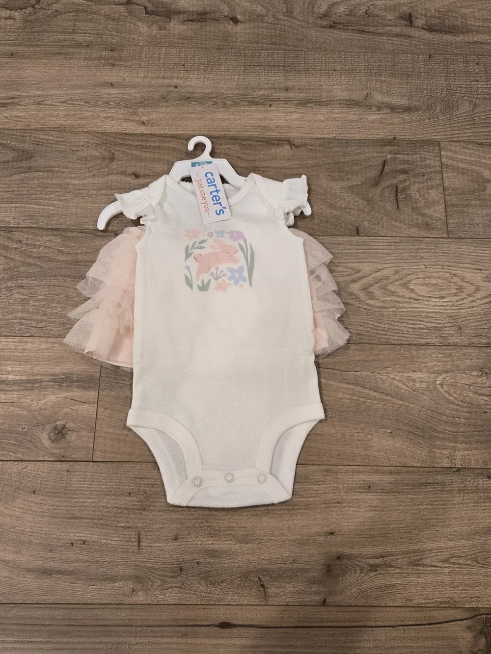 NWT Carter’s twins matching spring floral Bunny Tutu Outfit - Size 3M X2